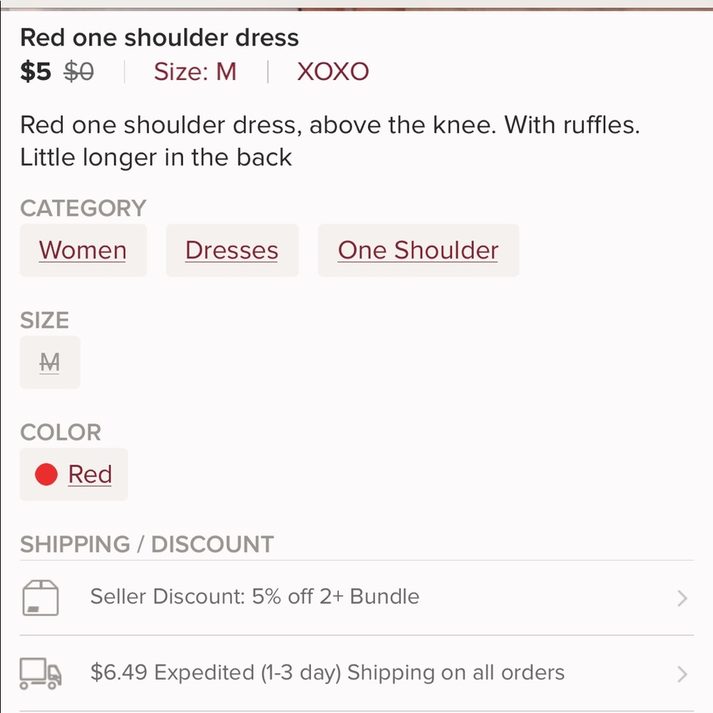 Red Dress - Picture 3 of 3